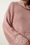 Women's Powder Turtleneck Textured Seasonal Knitwear Sweater MW00133 - 4