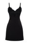 Stylish Short Lace Evening Dress - Black Woven TPRSS24EL00106 - 7