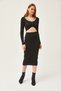 Women's Black Collar Detailed Blouse Skirt Knitwear Set TKM-19000256 - 3