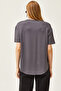 Women's Smoked Modal Button Soft Textured Six Oval T-Shirt TSH-19000771 - 6