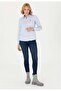 Women's Blue Long Sleeve Shirt - 4