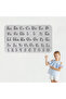 Educational Hand Drawing Turkish Alphabet and Number Training Sticker, Children's Room, Kindergarten Wall Sticker-3897 - 2