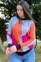 Women's Asymmetry Patterned Knitwear Tunic Sweater (SIZE S,M,L COMPATIBLE)