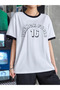 Black Rebana Detailed French Printed White Oversize T-Shirt - 3
