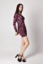 Women's Gathered Side Floral Print Mini Dress - 6