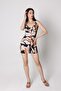 Women's Sleeveless Patterned Mini Dress - 4