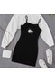 Children's Panda Print Dress & Crop Sweat Combination