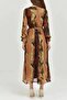 Patterned Chiffon Dress - 3
