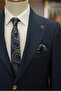 Men's Premium Suit Mono Collar Pleated Pants Italian Style Slim Fit Jacket Trousers - 3
