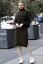 Long Sleeve Crew Neck Plain Midi Length Dress Fisherman Thessaloniki Knit Loose Cut Jumpers Two Pieces Knitwear Suit - 3