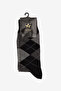 Men's Black- Anthracite Patterned Bamboo Socket Socks