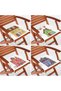 Set of 4 Colorful Houses Special Design Digital Printed Modern Zippered Chair Cushions