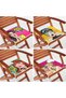 Set of 4 Pop-art Fashion Girl Zippered Chair Cushions