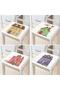 Set of 4 Colorful Houses Special Design Digital Printed Modern Zippered Chair Cushions - 2