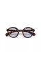 Lauro Unisex Round Classic Havana Sunglasses Blue Gradient
