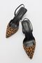 Over Black Yellow Patterned Women's Heeled Shoes - 4