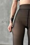 Penti Model Women's Black Skin-Looking Thick Thermal Leggings with Plush Inside - 2