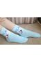 5 Pairs Women's Multicolored Milk Written Patterned Washable College Tennis Socks - 8