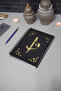 Elif Vav دفتر ملاحظات بغطاء خشبي أسود - جدول أعمال - يوميات - دفتر ملاحظات ديني غير مبطن - هدية دفتر A5