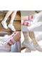 5 Pairs Women's Multicolored Milk Written Patterned Washable College Tennis Socks - 4