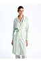 LCW DREAM Shawl Collar Solid Long Sleeve Women's Dressing Gown - 2