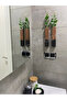 2-Piece Wooden Flower Pot Bathroom Kitchen Winter Garden Rustic Bohemian Balcony Artificial Flower Home Gift Dowery - 3
