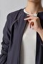 Bergama Women's Long Sleeve Anthracite Single Top Lycra - Zippered - Doctor Nurse Uniform - Scrubs - 7