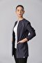 Bergama Women's Long Sleeve Anthracite Single Top Lycra - Zippered - Doctor Nurse Uniform - Scrubs - 3
