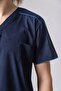Bergama Men's Navy Blue Suit Lycra-Doctor Nurse Uniform-Scrubs-Surgical Clothing - 6