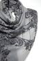 شال مطرز من الصوف المغسول 100% - 3