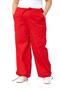 Plus Size Wide Leg Gabardine Red Trousers with Tie Detail
