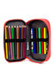 01110 Salmon Crinkle Fabric Waterproof Organizer Pen Compartment Pen Holder Pencil Box - 2