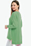 V-neck Long T Sleeve Back Long Front Short Slit Loose Cut Seasonal Basic Loose Knitwear Sweater - 3