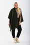 Fleece Shawl Khaki Green with Tassels - 6