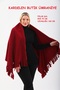 Shoulder Shawl Tasseled Fleece