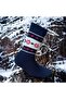 Acrylic Wool Women's 3-Piece Socket Patterned Thermal All Towel Winter Seamless Toe Finish - 4