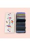 Organic Men's 6-Piece Socket Striped Patterned Non-Squeezing Rubber Multi-Colored Socks - 2