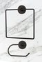 Black Square Towel Holder Open Toilet Napkin Holder Set of 2