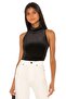 Women's Black Velvet Turtleneck Bodysuit