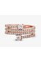 Stylish Glittering Triple Spiral Ring - 3
