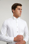 Slim Fit White Plain Tuxedo Shirt