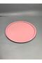 30 Cm Matte Lilac Metal Round Tea, Coffee, Cake Serving Tray Decorative Presentation Tray - 3