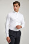 Slim Fit White Plain Tuxedo Shirt - 2
