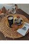 Round Gold Presentation Tray Decorative Serving Tray Tea, Coffee 22 Cm Set of 6 - 4