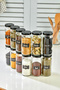 10 Glass Spice Jars - Spice Set with Metal Lids - Spice Label is Gifted - 5