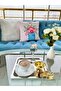 Set of 2 Luxury Stainless Steel Square Silver Coffee, Tea, Decorative Presentation Serving Tray with Butterfly Accessories - 2
