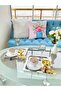 Luxury Square Butterfly Accessory Stainless Steel Set of 6 Silver Coffee, Tea, Decorative Presentation Serving Tray - 3