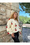 HAND KNITTED CHERRY WOMEN'S Cardigan - 4