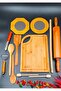 Wooden Rotating Roller Rolling Pin Trivet Kitchen Spoon Bamboo Cutting Board Dowry Set Special for Mother's Day - 6