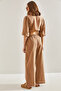 Women's Camel Vest Tie-Up Top and Bottom Set 60111022 - 2